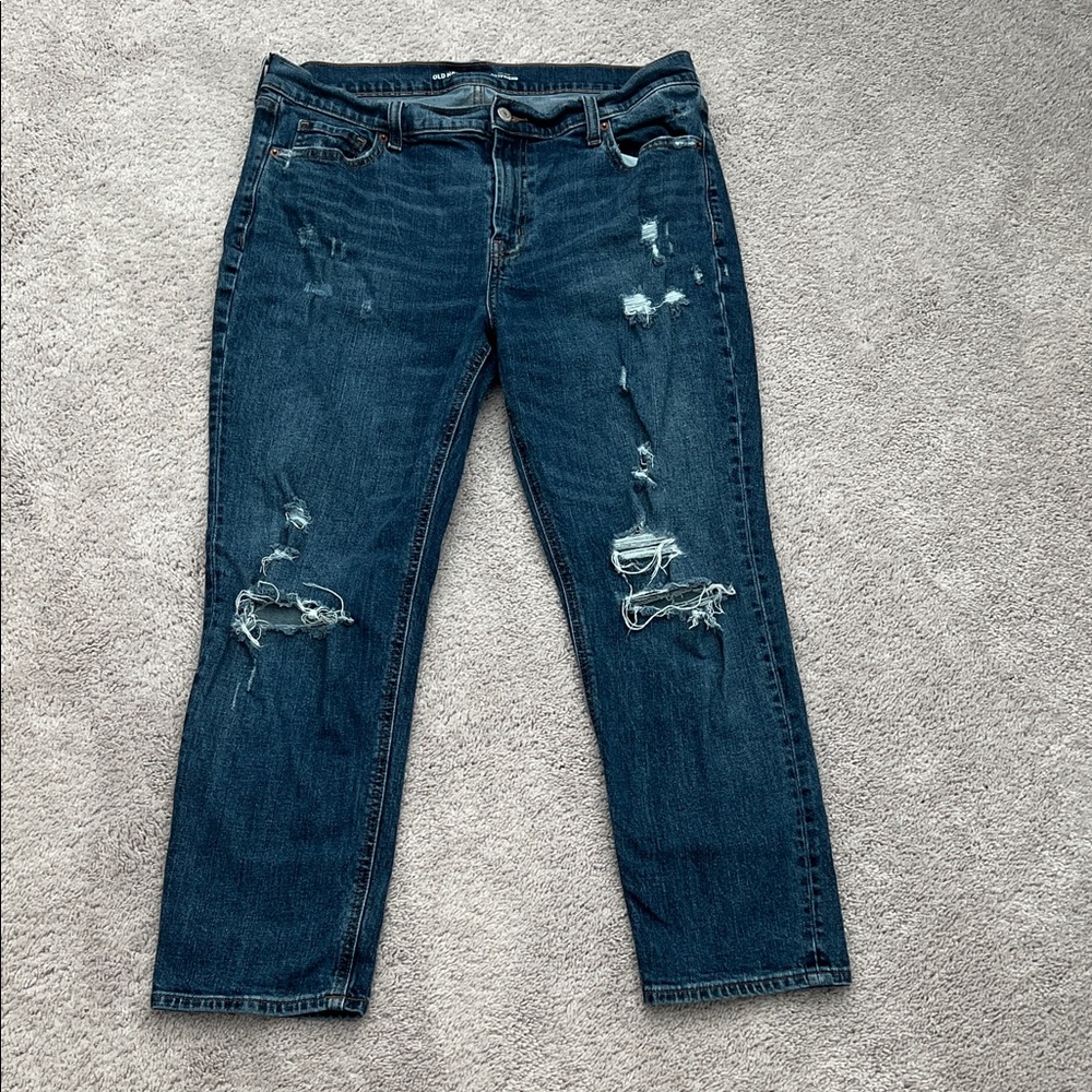 Old Navy Distressed Blue Jeans